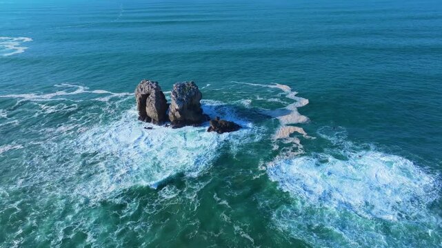Sunset lights in the Urro del Manzano area of ​​the Dunes of Liencres Natural Park. Liencres, Pi&eacute;lagos Municipality, Costa Quebrada Geopark, Cantabrian Sea, Cantabria, Spain, Europe