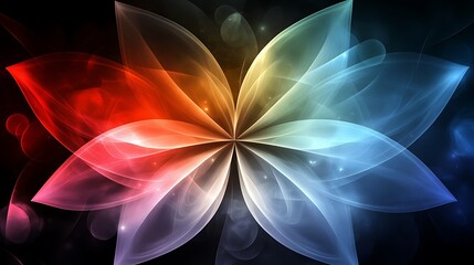 Abstract multicolored flower design