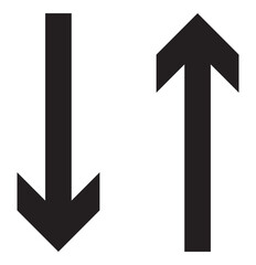 Up Down Arrow Icon North South Pointer Point Lift Elevator Button Download, Black Arrow Set Vector. Black Arrows pointing up and down eps 10