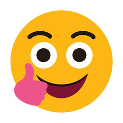 Winking face emoji with thumbs up icon