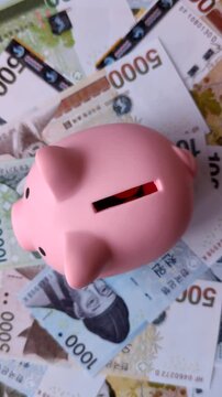 Paper money, South Korean banknotes as a financial business background. Cash, investment, banking