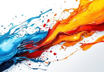 Dynamic Liquid Paint Explosion Background for Energy Drinks, Sports Promotions, and Abstract Art Concepts
