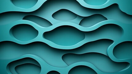 Teal abstract 3D pattern