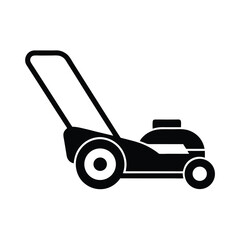 Lawn Mower Icon Vector Flat and Clean Look Isolated.eps