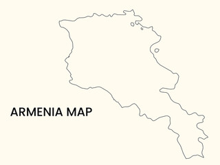 Fototapeta premium Map of Armenia, Armenia Map Vector Illustration.