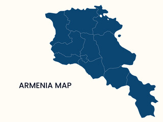 Map of Armenia, Armenia Map Vector Illustration.