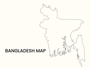 Map of Bangladesh, Bangladesh Map Vector Illustration.