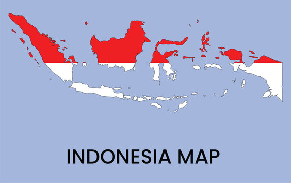 Map of Indonesia, Indonesia Map Vector Illustration.