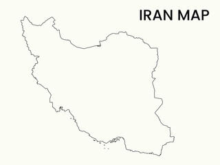 Fototapeta premium Map of Iran, Iran Map Vector Illustration.