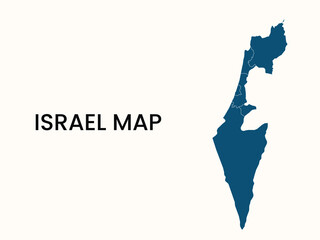 Map of Israel, Israel Map Vector Illustration.