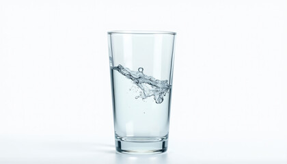 Clear Drinking Glass with Water Splash
