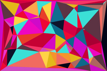 Abstract multicolor triangle background. Polygonal vector design in illustrator. Polygonal color background. Colorful polygonal background. colorful mosaic geometric background design with triangles