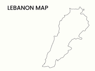 Map of Lebanon, Lebanon Map Vector Illustration.
