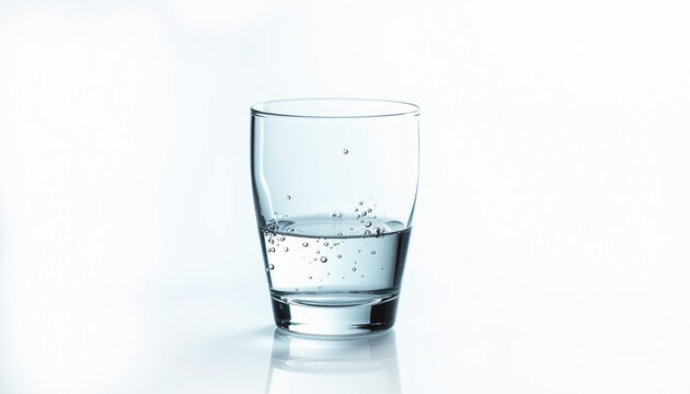 Drinking Glass Half Full of Clear Water