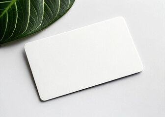 White business card mockup material