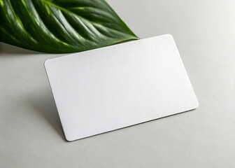 White business card mockup material