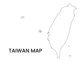 Map of Taiwan, Taiwan Map Vector Illustration. Taiwan