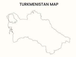 Naklejka premium Map of Turkmenistan, Turkmenistan Map Vector Illustration. Turkmenistan