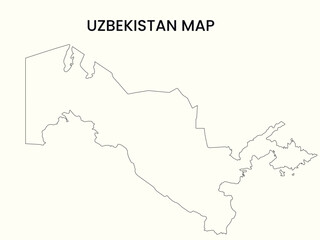 Map of Uzbekistan, Uzbekistan Map Vector Illustration.