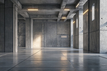 Isolated structure concept with rough concrete foundation