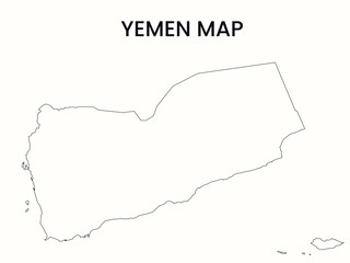 Map of Yemen, Yemen Map Vector Illustration.