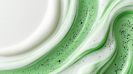 Abstract green and white swirl pattern with texture for creative design