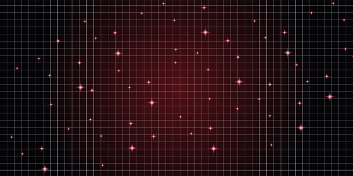 Pixel art background.8 bit game. retro game. for game assets in vector illustrations. Retro Futurism Sci-Fi Background. glowing neon grid. and stars from vintage arcade comp