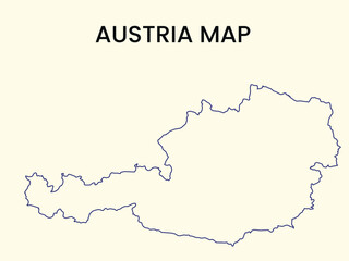 Map of Austria, Austria Map Vector Illustration.