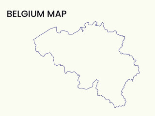 Map of Belgium, Belgium Map Vector Illustration.