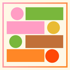 Colorful Geometric Shapes Presentation Slide Background