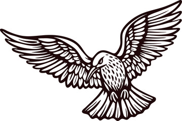 Fototapeta premium a-minimalist-graphical-sketch-of-a-soaring-seagull (2).eps