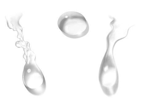 Gotas de agua transparentes sobre fondo aislado PNG