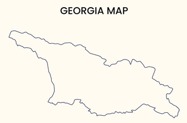 Map of Georgia, Georgia Map Vector Illustration.