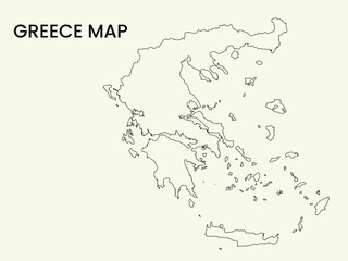 Fototapeta premium Map of Greece, Greece Map Vector Illustration.