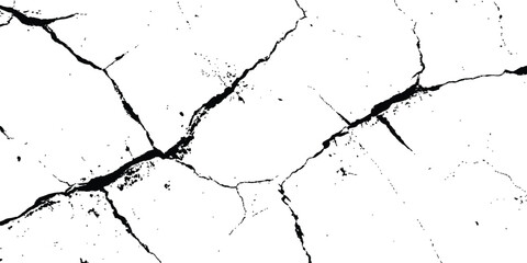 Fototapeta premium Vector grunge cracked texture style with cracked texture isolated on white background. 
