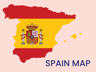 Fototapeta premium Map of Spain, Spain Map Vector Illustration.