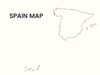 Map of Spain, Spain Map Vector Illustration.