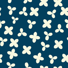 Bicolor contour silhouette seamless pattern with poppy flowers and leaves. Abstract floral spring, summer pastel pattern