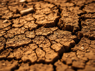 Obraz premium Sunbaked Earth Cracks