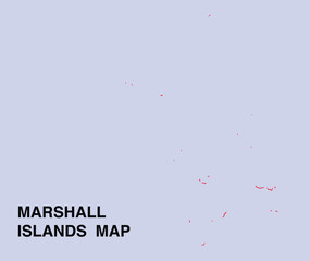 Map of Marshall Islands,  Marshall Islands Map Vector Illustration.	
