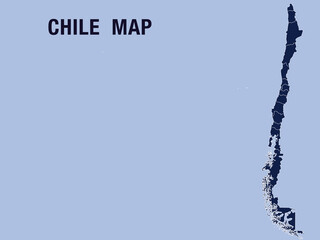 Map of Chile,  Chile Map Vector Illustration.	
