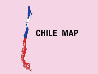 Map of Chile,  Chile Map Vector Illustration.	

