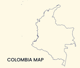 Obraz premium Map of Colombia, Colombia Map Vector Illustration. 
