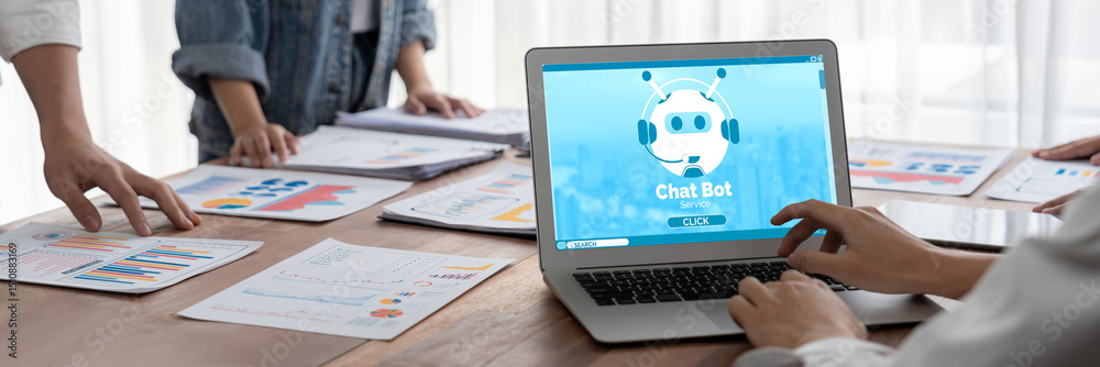 Poster Chatbot software application for brisk online business that automatically reply to customer questions