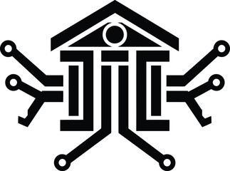 Digital banking technology logo design for finance and fintech companies branding and marketing use