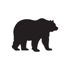 Fototapeta premium Polar bear silhouette collection with cub.