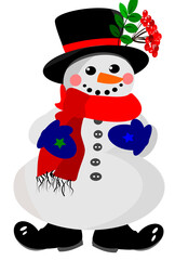 snowman with broom