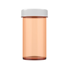 Empty Pill Bottle isolated on transparent background	