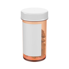 Pill Bottle isolated on transparent background	