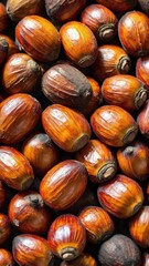 Obraz premium Close-up View of Richly Colored Palm Fruit A Detailed Macro Photograph